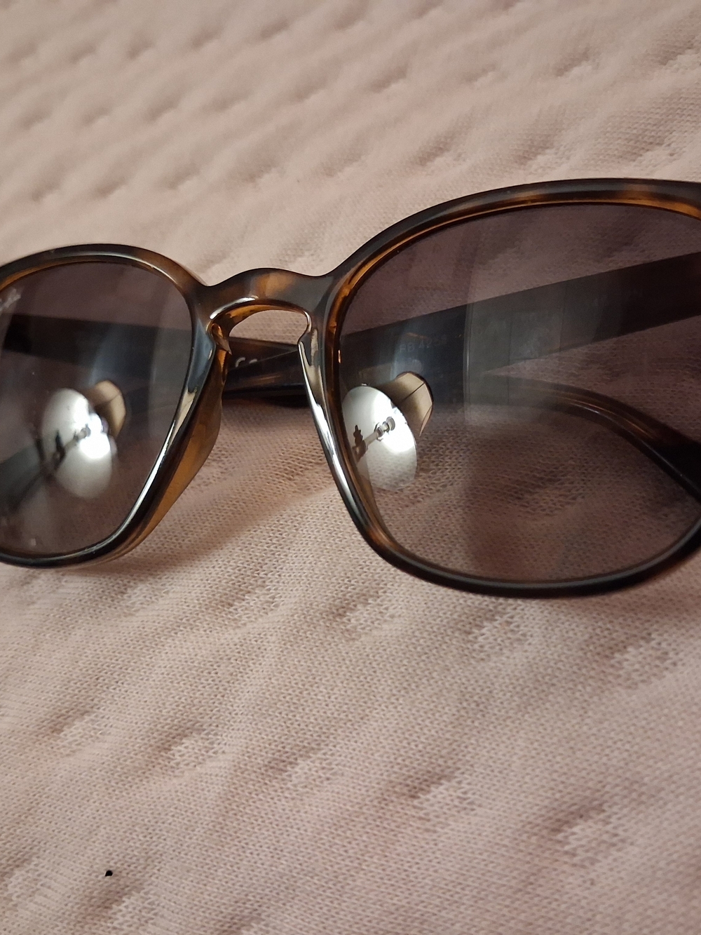 Ray-Ban Tortoiseshell Frame Sunglasses with Dark Smoke Lenses